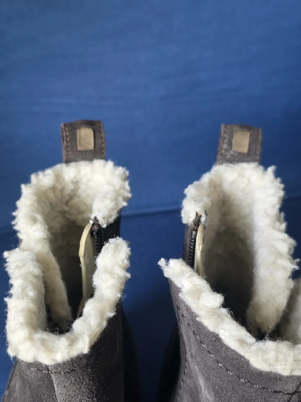 Timberland Suede Shearling Ankle Boots Women’s 7 Gray Fleece Lined